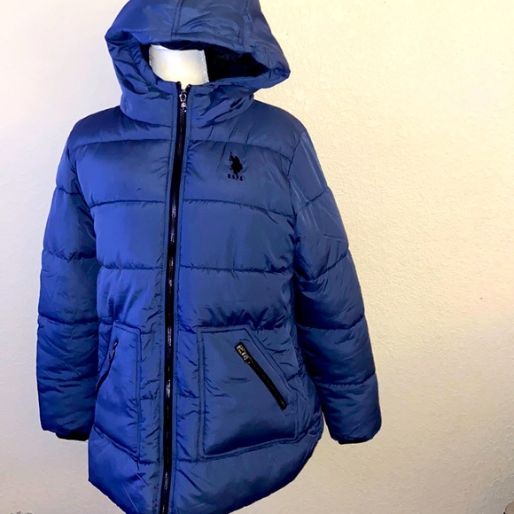 USPA Parka Oversized Hooded Jacket SZ LG Puffer - Picture 1 of 6